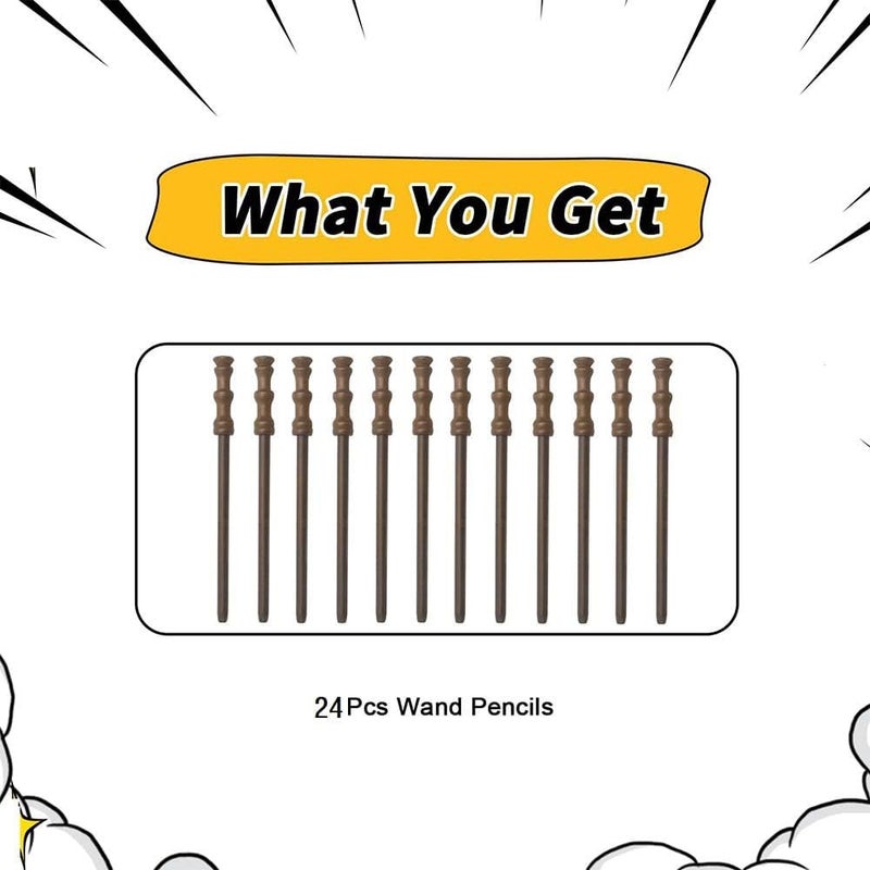 Col-Pary Wand Pencils, Cosplay Party Supplies forBoys/Girls Birthday, School Party Favors,Goody Bag Filler,Halloween Decor,School Rewards(24pcs) - Image 2